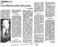Los Ultimos años del poeta