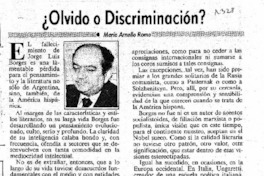 ¿Olvido o discriminación"