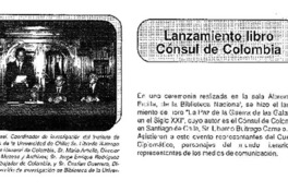 Lanzamiento libro Cónsul de Colombia.