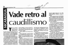 Vade retro al caudillismo (entrevista)