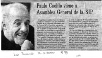 Paulo Coehlo viene a asamble general de la SIP