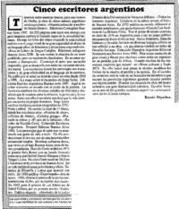 Cinco escritores argentinos