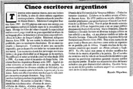 Cinco escritores argentinos