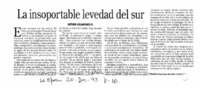 La Insoportable levedad del sur