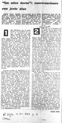 Los años duros", conversaciones con Jesús Díaz