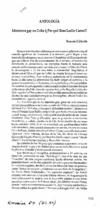 Literatura gay en Cuba (¿por qué llora Leslie Caron?)