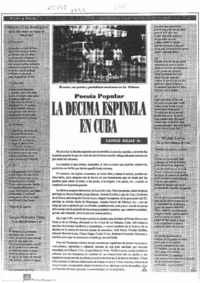 La décima espinela en Cuba