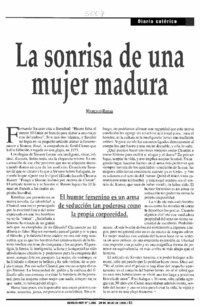 La sonrisa de una mujer madura