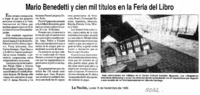 Mario Benedetti y cien mil títulos en la Feria del Libro.