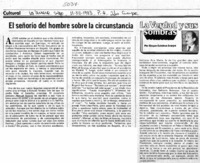 El señorío del hombre sobre la circunstacia