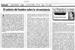El señorío del hombre sobre la circunstacia