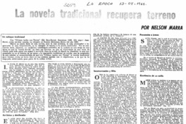 La novela tradicional recupera terreno