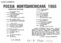 Poesía norteamericana 1966.