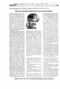 "No soy un buscador, sino un encontrador".