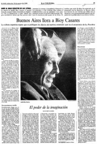 Buenos Aires llora a Bioy Casares