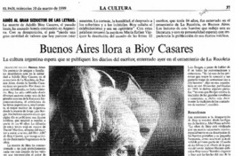 Buenos Aires llora a Bioy Casares