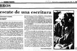 Rescate de una escritura