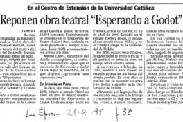 Reponen obra teatral "Esperando a Godot".