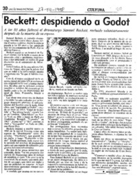 Beckett: despidiendo a Godot