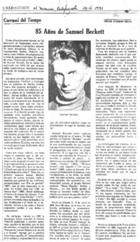 85 años de Samuel Beckett