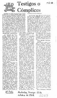 Testigo o cómplices