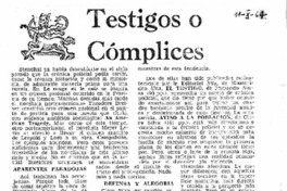 Testigo o cómplices