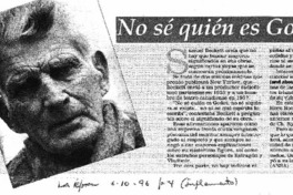 No sé quién es Godot.