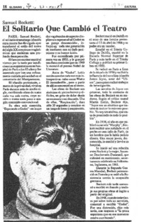 El solitario que cambió el teatro.