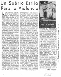 Un sobrio estilo para la violencia