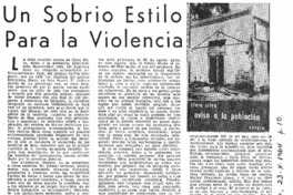 Un sobrio estilo para la violencia