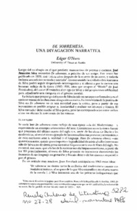 De sobremesa, una divagación narrativa