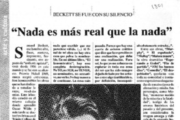 Nada es más real que la nada"