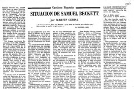 Situación de Samuel Beckett