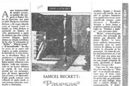 Al filo de las hojas. La nueva trilogía de Samuel Beckett