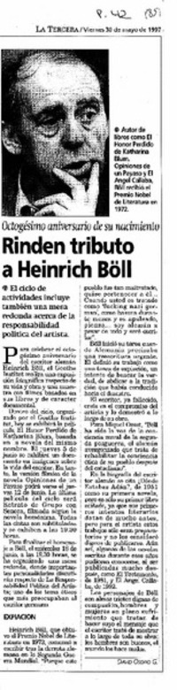 Rinden tributo a Heinrich Böll