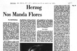 Herzog nos manda flores