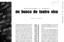 En busca de teatro vivo
