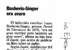 Bashevis-Singer era avaro.