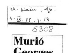 Murió Georges Simenon.