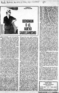 Bergman o el nuevo sabelianismo