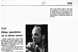 Diálogo esquizofrénico con un director nervioso.