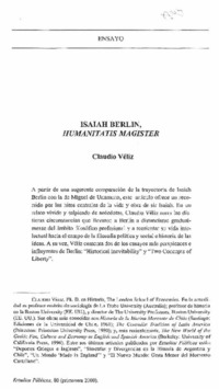 Isaiah Berlin, Humanitatis Magister