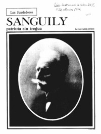 Sanguily patriota sin tregua