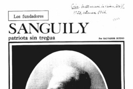 Sanguily patriota sin tregua