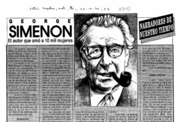 Georges Simenon el autor que amó a 10 mil mujeres.