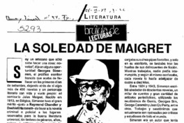 La soledad de Maigret