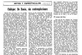 Chólojov, de Rusia, sin contemplaciones.