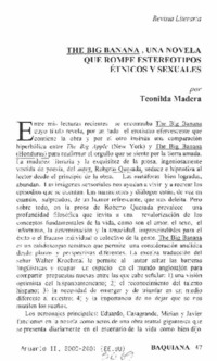 The Big Banana, una novela que rompe estereotipos étnicos y sexuales