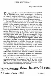 Una victoria