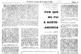 Por qué no fui a Norteamérica